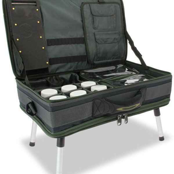 NGT Carp Bivvy Table System - Rig Wallet, Glug Pot, Lead Bag, Bivvy Table and Case System